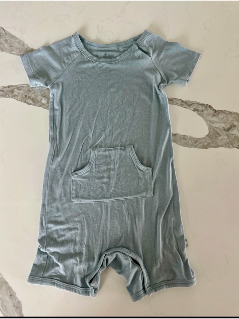 KyteBABY Toddler Shortalls 4T in Fog